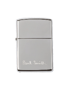 Paul Smith's Logo Zippo Lighter in Polished Chrome is part of a collaboration with Zippo.