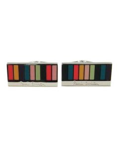 These Paul Smith cufflinks come with the famous multi stripe design on the front.