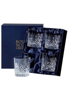 These Edinburgh 4 x 33cl Large Tumblers will be presented inside a Royal Scot Crystal presentation box.