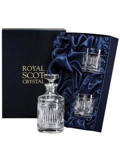 This Art Deco Single Malt Round Whisky Set has been designed by Royal Scot Crystal.