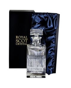 This Royal Scot Crystal Art Deco 75cl Square Spirit Decanter will be presented inside a satin-lined gift box.