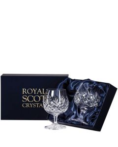 These Edinburgh 2 x 32cl Brandy Glasses have been designed by Royal Scot Crystal and will be presented inside a luxurious gift box.