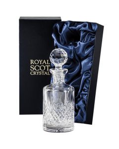 This Royal Scot Crystal Edinburgh 50cl Round Spirit Decanter will be presented inside a midnight blue satin-lined gift box.