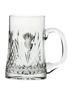 This Scottish Thistle Large Tankard has been designed by Royal Scot Crystal.