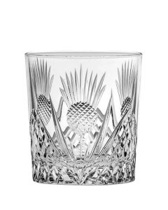 this Scottish Thistle 33cl Single Large Tumbler has been designed by Royal Scot Crystal.