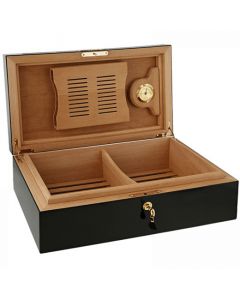The interior of this S.T. Dupont Cohiba 55 Anniversary Humidor has been made out of wood.
