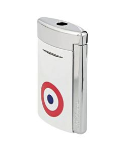 This White Rosette Minijet Lighter is designed by S.T. Dupont Paris. 