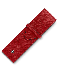 Sartorial 2 Pen Pouch In Red Leather By Montblanc