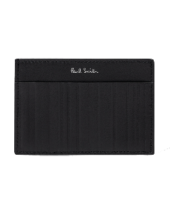 This Shadow Stripe Black Leather Card Holder 3CC by Paul Smith is made with 100% cow leather. 