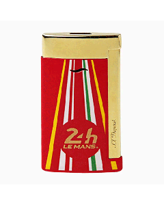 This Slim 7 24H du Mans Red & Gold Lighter by S. T. Dupont has the 24hr logo on the front in gold. 