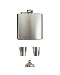 This Stainless Steel Flask & Shot Glass Set has been designed by Society Paris.