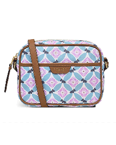 This Radley Willow Walk Spring Geo Zip-Top Cross Body Bag has a small exterior front pocket.