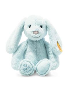 This Light Blue My First Steiff Hoppie Rabbit is perfect for little girls and boys.