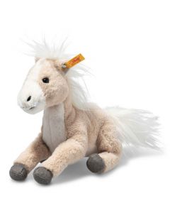 This Soft Cuddly Friends Gola the Dangling Horse is designed by Steiff. 