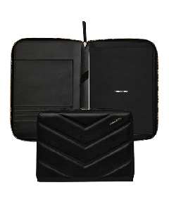 Hugo Boss Triga Black Vegan Leather Conference Folder A4