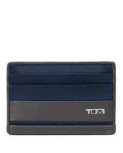 This Navy/Grey Alpha Slim Card Case was designed by TUMI. 