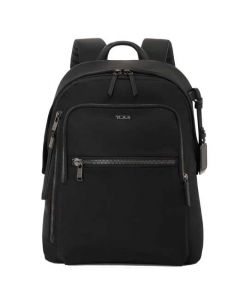 This Voyageur Black/Gunmetal Halsey Backpack is designed by TUMI. 