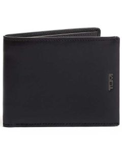 This is the TUMI Black Nassau Global Double Billfold Wallet with Coin Case. 