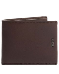 Dark Brown Nassau Global Double Billfold Wallet, designed by TUMI. 