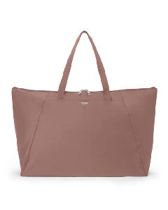This TUMI Voyageur Mauve Just In Case Tote Bag has a front slip pocket.