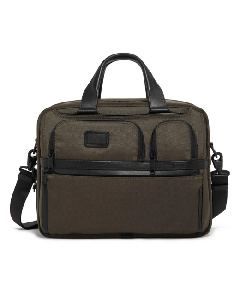 Alpha 3 Expandable Laptop Briefcase Olive Green By TUMI