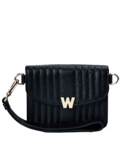 This Black Mimi Mini Bag with Wristlet is designed by WOLF 1834.
