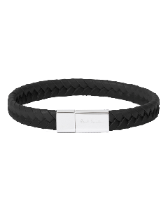 This Braided Leather Bracelet in Black by Paul Smith is made out of cowhide. 