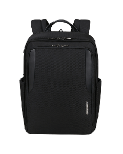 This Samsonite XBR 2.0 Backpack 15.6" in Black has a front zip pocket and a main compartment for laptop and other belongings. 